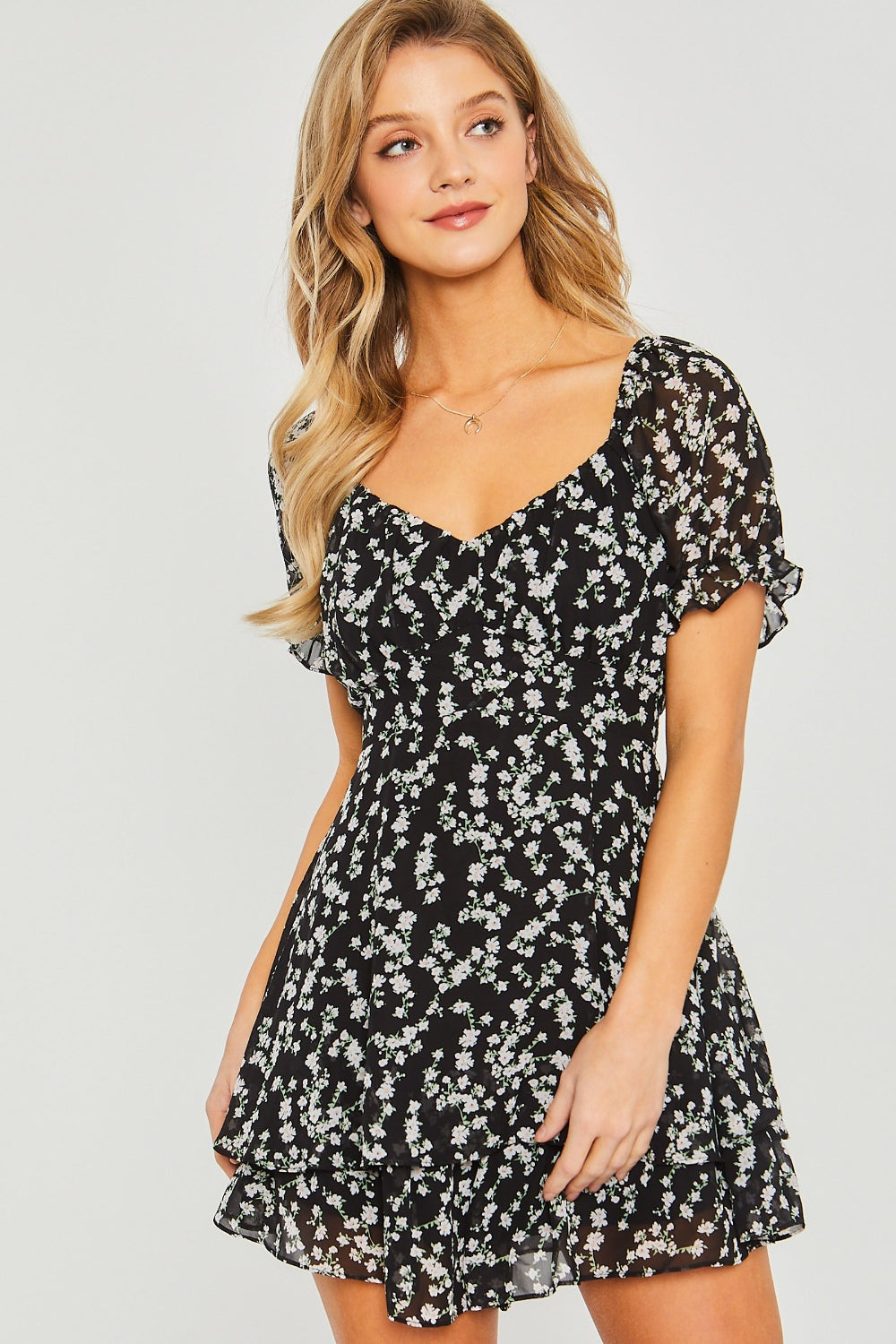 LGC Ditsy Floral Short Sleeve Romper