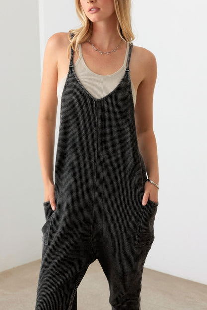 LGC Waffle Knit Side Pocket Jumpsuit