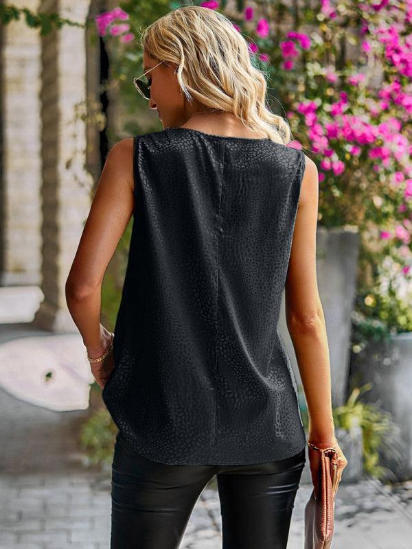 LGC Elegant Fashion Ironed Collar Sleeveless Tank Top - Le Grand Chevalier Le Grand Chevalier kakaclo Tank Top