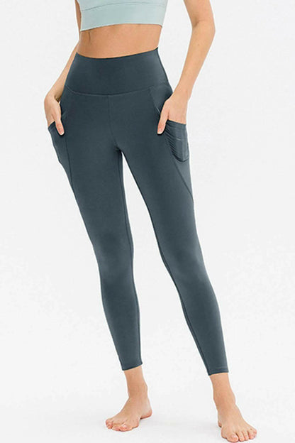 LGC Slim Fit Leggings For Women with Pockets - Le Grand Chevalier Le Grand Chevalier Charcoal / S Trendsi Leggings