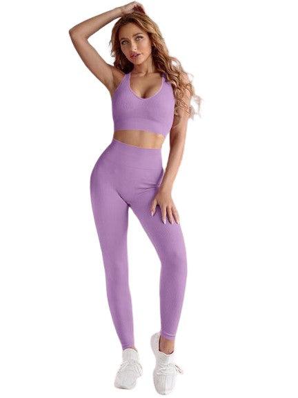 LGC Sport Tank and Leggings Set - Le Grand Chevalier Le Grand Chevalier Lavender / S Trendsi Activewear