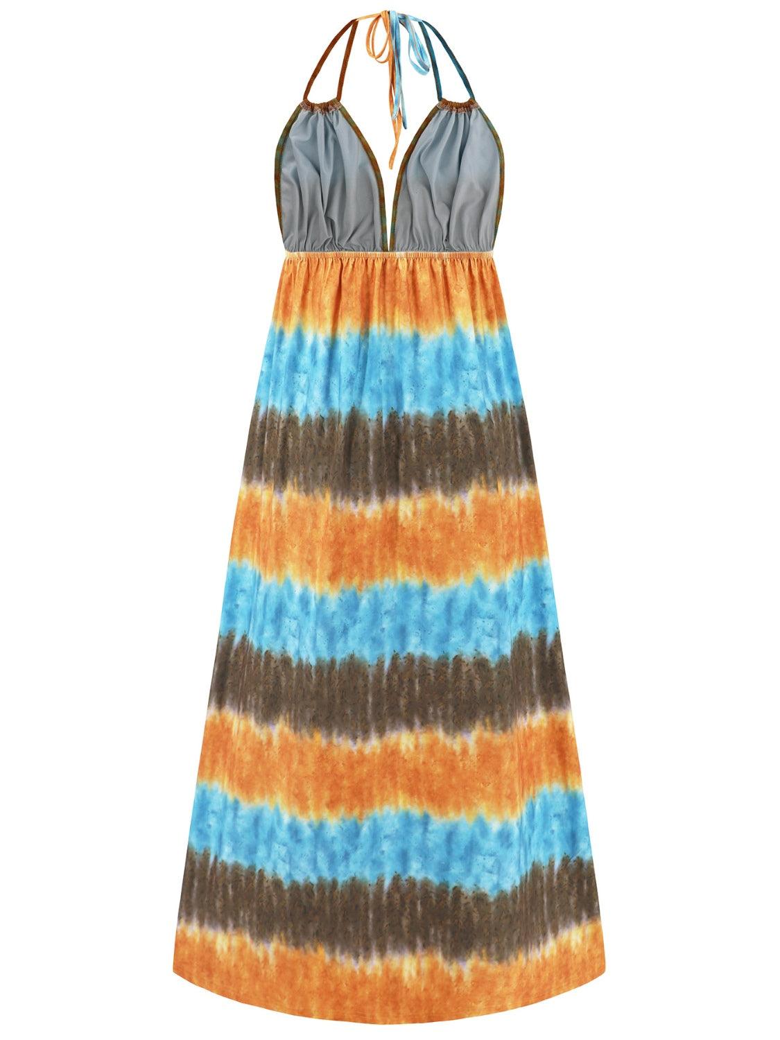 LGC Tie-Dye Halter Neck Sleeveless Dress - Le Grand Chevalier