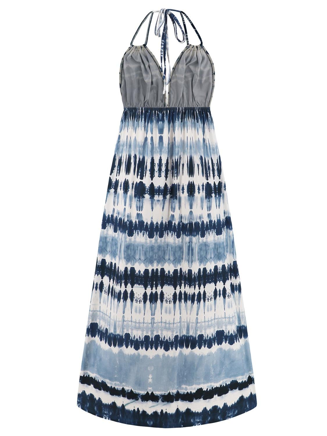 LGC Tie-Dye Halter Neck Sleeveless Dress - Le Grand Chevalier