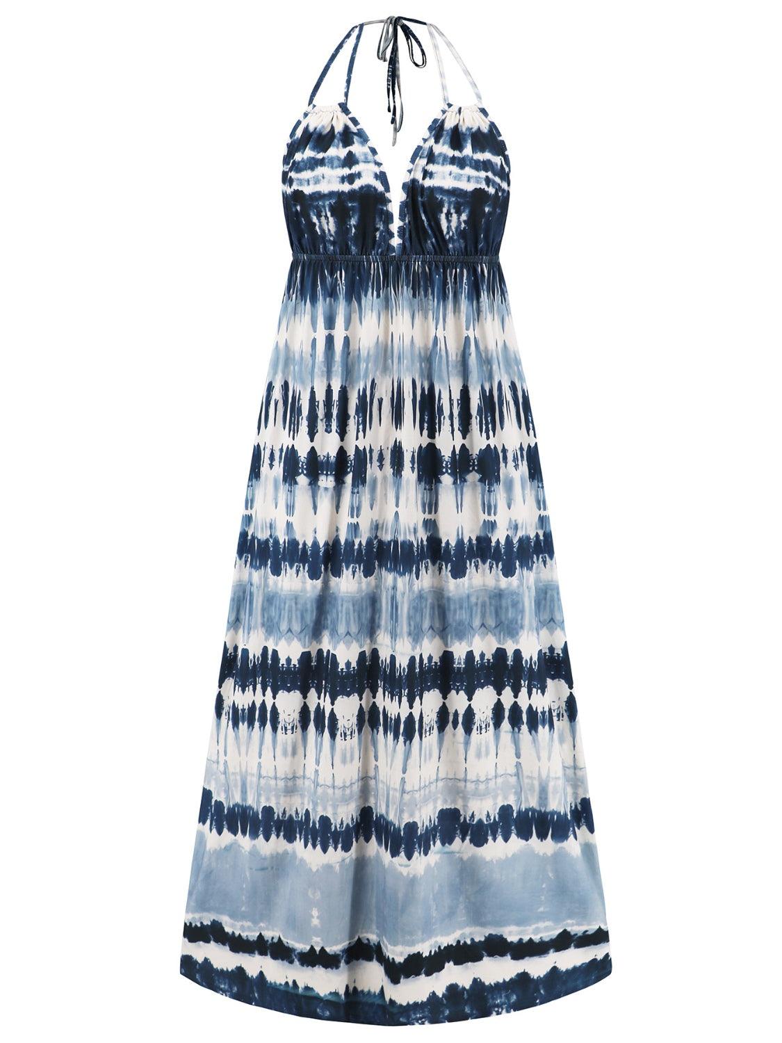 LGC Tie-Dye Halter Neck Sleeveless Dress - Le Grand Chevalier