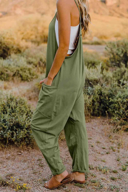 LGC Double Take V-Neck Sleeveless Jumpsuit with Pocket - Le Grand Chevalier Le Grand Chevalier Trendsi Jumpsuit