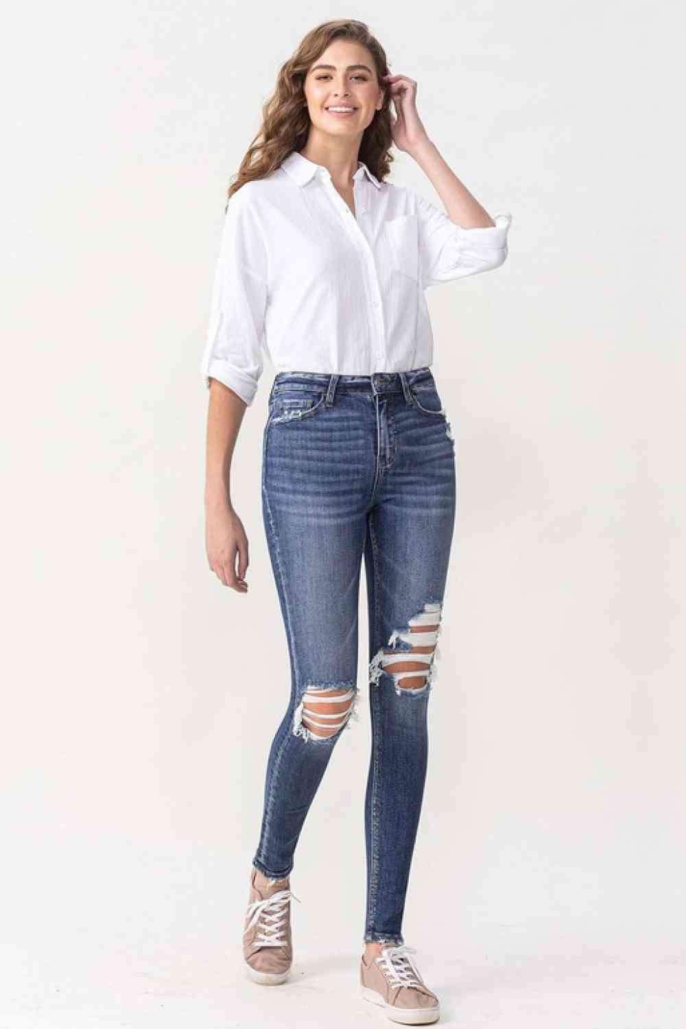 Lovervet Hayden Full Size High Rise Skinny - Le Grand Chevalier Le Grand Chevalier Trendsi Denim