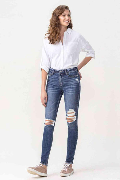 Lovervet Hayden Full Size High Rise Skinny - Le Grand Chevalier Le Grand Chevalier Trendsi Denim