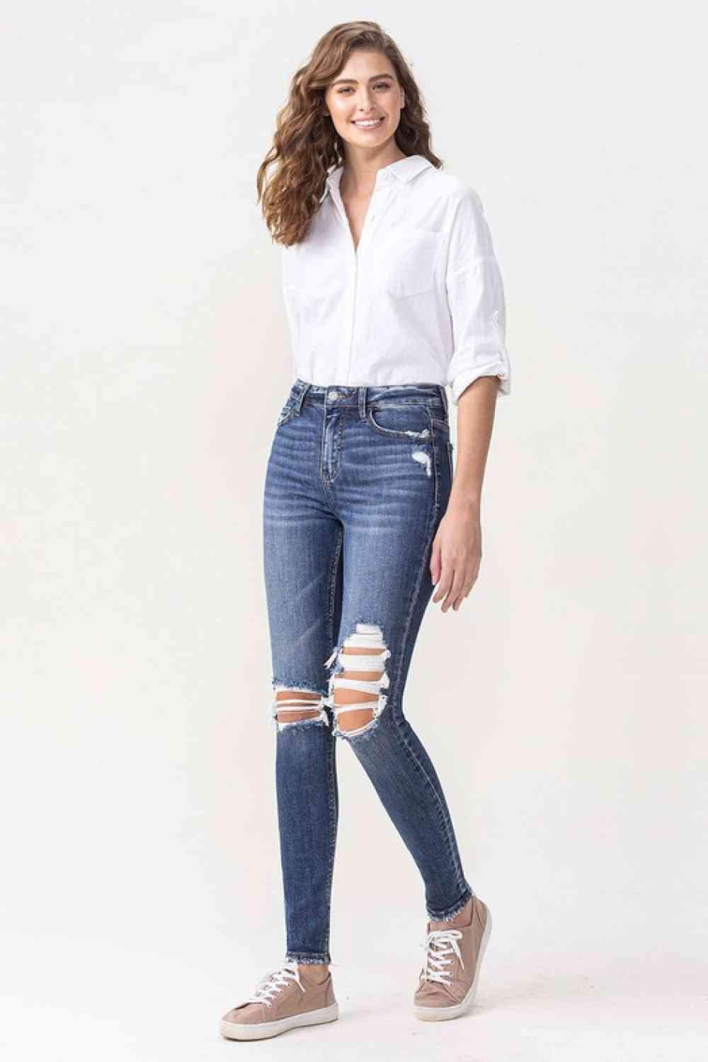 Lovervet Hayden Full Size High Rise Skinny - Le Grand Chevalier Le Grand Chevalier Trendsi Denim