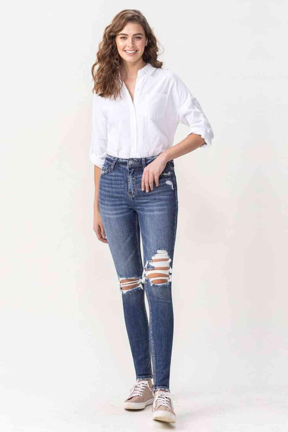 Lovervet Hayden Full Size High Rise Skinny - Le Grand Chevalier Le Grand Chevalier Trendsi Denim