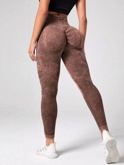 LGC High Waist Active Pants - Le Grand Chevalier Le Grand Chevalier Chestnut / S Trendsi Activewear