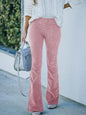 LGC High Waist Bootcut Pants - Le Grand Chevalier Le Grand Chevalier Carnation Pink / S Trendsi Pants