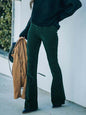 LGC High Waist Bootcut Pants - Le Grand Chevalier Le Grand Chevalier Green / S Trendsi Pants