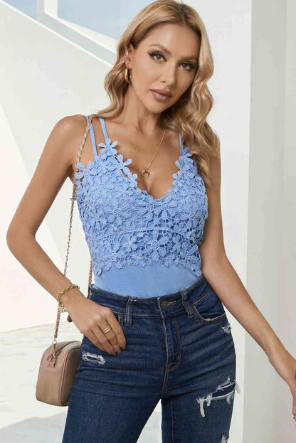 LGC Lace Double Spaghetti Strap Cami Top - Le Grand Chevalier Le Grand Chevalier Trendsi Women Tank Top