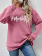 LGC Letter Graphic Round Neck Sweatshirt - Le Grand Chevalier Le Grand Chevalier Moonlit Mauve / S Trendsi Women sweaters