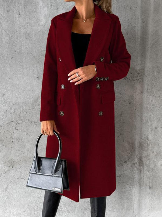 LGC Mid-Length Elegant Coat - Le Grand Chevalier Le Grand Chevalier Wine Red / S kakaclo Coat