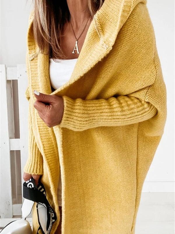 LGC New Hooded Sweater With Hood Collar Soft And Loose Back Splicing Sweater - Le Grand Chevalier Le Grand Chevalier kakaclo women sweaters