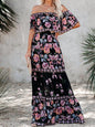 LGC New One-Shoulder Printed Long Swing Dress - Le Grand Chevalier Le Grand Chevalier Black / S kakaclo Dresses