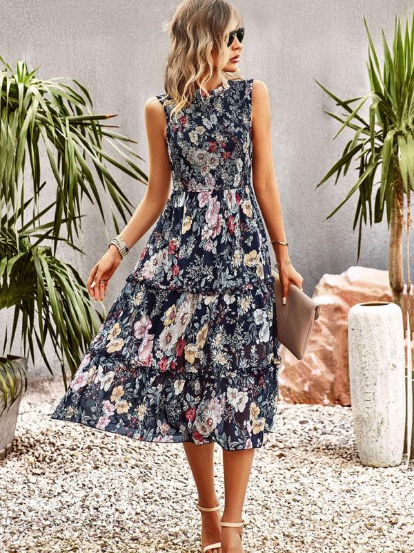 LGC Printed A-Line Skirt Sundress - Le Grand Chevalier Le Grand Chevalier kakaclo Dresses