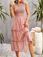 LGC Printed A-Line Skirt Sundress - Le Grand Chevalier Le Grand Chevalier Pink / S kakaclo Dresses