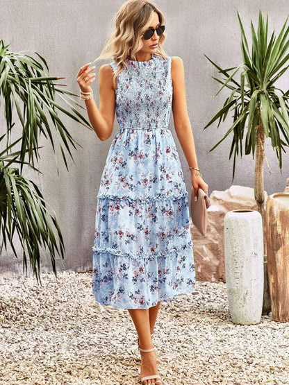 LGC Printed A-Line Skirt Sundress - Le Grand Chevalier Le Grand Chevalier kakaclo Dresses