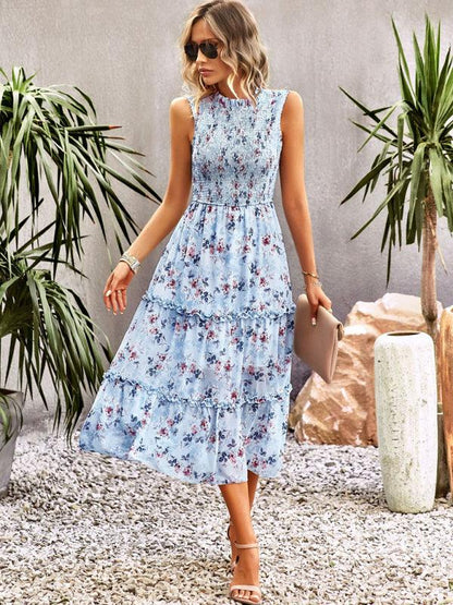 LGC Printed A-Line Skirt Sundress - Le Grand Chevalier Le Grand Chevalier kakaclo Dresses