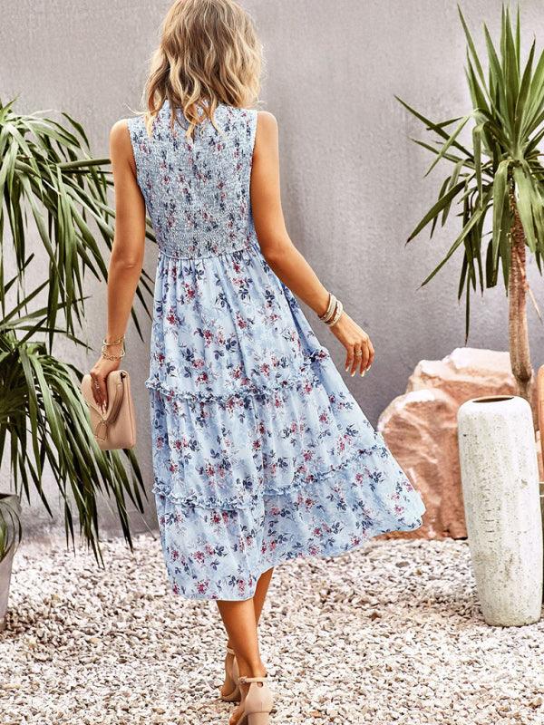 LGC Printed A-Line Skirt Sundress - Le Grand Chevalier Le Grand Chevalier kakaclo Dresses