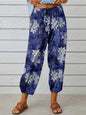 LGC Printed Tied Cropped Pants - Le Grand Chevalier Le Grand Chevalier Periwinkle / S Trendsi Women Pants