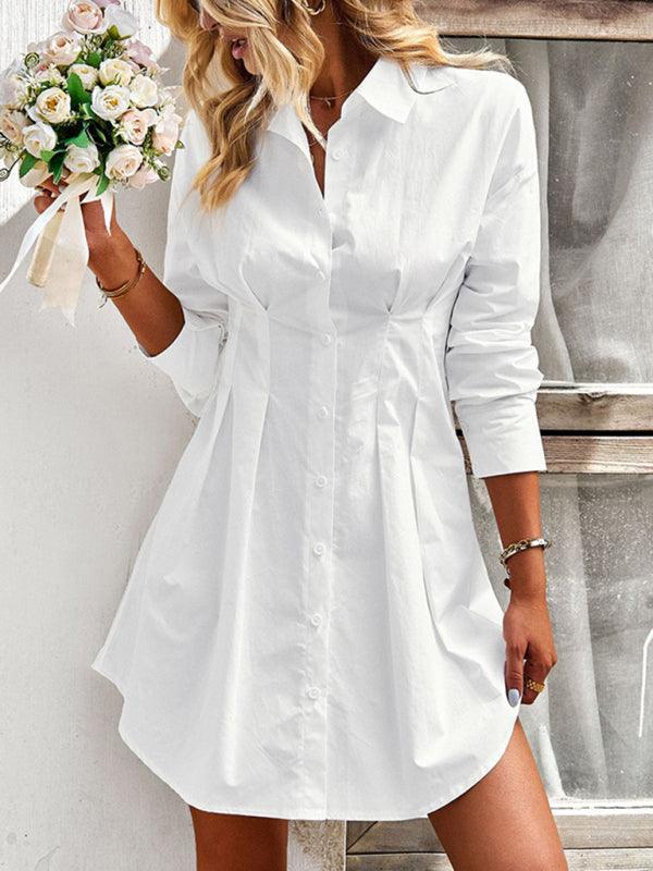 LGC Shirt Dress - Le Grand Chevalier Le Grand Chevalier White / S kakaclo Shirt Dress