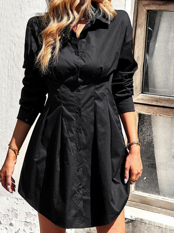 LGC Shirt Dress - Le Grand Chevalier Le Grand Chevalier Black / S kakaclo Shirt Dress