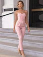 LGC Sweetheart Neck Sleeveless Jumpsuit - Le Grand Chevalier Le Grand Chevalier Blush Pink / XS Trendsi Jumpsuit